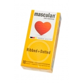 Презервативы с колечками и пупырышками Masculan Ribbed+Dotted - 10 шт. - Masculan - купить с доставкой в Пензе