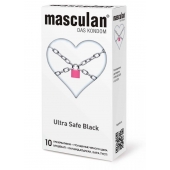 Ультрапрочные презервативы Masculan Ultra Safe Black - 10 шт. - Masculan - купить с доставкой в Пензе