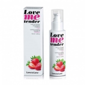 Съедобное согревающее массажное масло Love Me Tender Strawberry с ароматом клубники - 100 мл. - Love to Love - купить с доставкой в Пензе