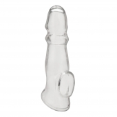 Прозрачная насадка для пениса Girthy Penis Enhancing Sleeve Extension - 17,1 см. - BlueLine - в Пензе купить с доставкой