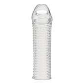 Текстурированная насадка на пенис Clear Textured Penis Enhancing Sleeve Extension - 16,5 см. - BlueLine - в Пензе купить с доставкой