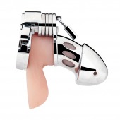 Клетка на пенис из металла Obedience Cock Cage - BlueLine - купить с доставкой в Пензе