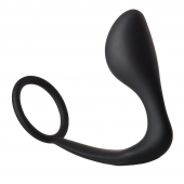 Черное эрекционное кольцо с анальной пробкой Anal Plug With Cockring - Dream Toys - в Пензе купить с доставкой
