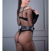 Черный кожаный пояс Sex Game - БДСМ Арсенал - купить с доставкой в Пензе