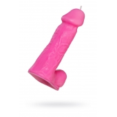 Розовая свеча в форме пениса - 13 см. - Pecado - купить с доставкой в Пензе