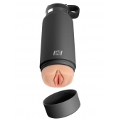 Серый мастурбатор в виде бутылки F*ck Flask - Pipedream - в Пензе купить с доставкой