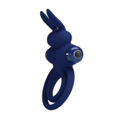 Синее эрекционное кольцо с вибростимуляцией клитора Powerful Ring - Baile - в Пензе купить с доставкой