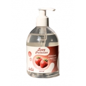 Лубрикант на водной снове Love Protection Strawberry с ароматом клубники - 300 мл. - Lola Games - купить с доставкой в Пензе
