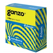 Классические презервативы с обильной смазкой Ganzo Classic - 3 шт. - Ganzo - купить с доставкой в Пензе