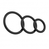 Набор из 3 чёрных колец различного диаметра - Baile - в Пензе купить с доставкой