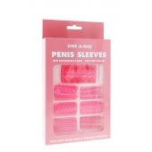 Набор из 7 розовых насадок на пенис ONE-A-DAY PENIS SLEEVES PINK - Seven Creations - в Пензе купить с доставкой
