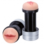 Двусторонний мастурбатор REALSTUFF 2 IN 1 HUMMER MOUTH   VAGINA - ротик и вагина - Dream Toys - в Пензе купить с доставкой
