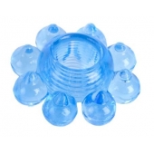 Голубая гелевая насадка-цветок - Toyfa Basic - в Пензе купить с доставкой