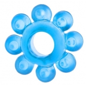 Голубая гелевая насадка-цветок - Toyfa Basic - в Пензе купить с доставкой