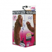 Коричневая насадка на пенис Wolftooth Sleeve - 13 см. - Baile - в Пензе купить с доставкой