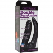 Черная насадка-фаллоимитатор для двойной стимуляции Double Penetrator - 16 см. - Doc Johnson - купить с доставкой в Пензе