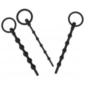 Набор из 3 черных силиконовых уретральных стимуляторов Training Set - Orion - купить с доставкой в Пензе