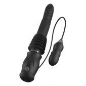 Черный автоматический вибромассажер с вибропулей Ultimate Silicone Thruster - Pipedream - купить с доставкой в Пензе