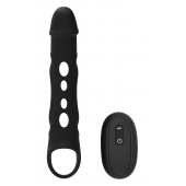 Черная насадка-удлинитель Vibrating Extender With Remote с вибрацией - Dream Toys - в Пензе купить с доставкой
