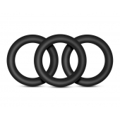 Набор из 3 черных эрекционных колец Black Small Penis Rings - Blush Novelties - в Пензе купить с доставкой