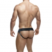 Телесный фаллопротез на черных эластичных ремнях 7 Inch Hollow Strap On - 17 см. - Blush Novelties - купить с доставкой в Пензе