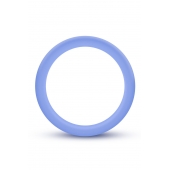 Голубое люминесцентное кольцо Silicone Glo Cock Ring - Blush Novelties - в Пензе купить с доставкой