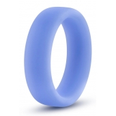 Голубое люминесцентное кольцо Silicone Glo Cock Ring - Blush Novelties - в Пензе купить с доставкой