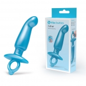 Голубая анальная пробка для массажа простаты Hither Silicone Prostate Plug - 14,3 см. - b-Vibe - в Пензе купить с доставкой