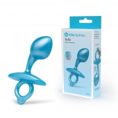 Голубая анальная пробка для массажа простаты Bulb Silicone Prostate Plug - 10,7 см. - b-Vibe - в Пензе купить с доставкой
