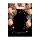 Пакет с вырубной ручкой и принтом в виде шариков (30х40 см) - Сима-Ленд - купить с доставкой в Пензе