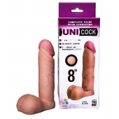 Фаллическая насадка для страпона UNICOCK 8  - 20 см. - LOVETOY (А-Полимер) - купить с доставкой в Пензе