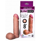 Фаллическая насадка для страпона UNICOCK 8  - 20 см. - LOVETOY (А-Полимер) - купить с доставкой в Пензе