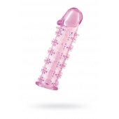 Розовая насадка на пенис с шипами - 12,5 см. - A-toys - в Пензе купить с доставкой