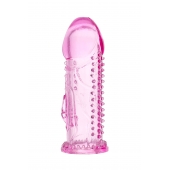 Розовая насадка на пенис с шипиками и коготком - 13,5 см. - A-toys - в Пензе купить с доставкой