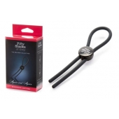 Тёмно-серое эрекционное кольцо с зажимом Again and Again Adjustable Cock Ring - Fifty Shades of Grey - в Пензе купить с доставкой