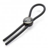 Тёмно-серое эрекционное кольцо с зажимом Again and Again Adjustable Cock Ring - Fifty Shades of Grey - в Пензе купить с доставкой