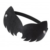 Черная закрытая кожаная маска с ушками кошки - Pecado - купить с доставкой в Пензе