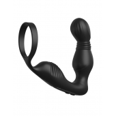 Черный вибростимулятор простаты с эрекционным кольцом Ass-Gasm Pro P-Spot Milker - Pipedream - в Пензе купить с доставкой