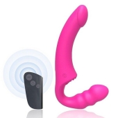 Розовый безремневой страпон Straples Strap-On Dildo - Erokay - купить с доставкой в Пензе
