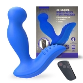 Синий вибромассажер простаты 3,5’’ Remote Control P-spot Massager - 12,5 см. - Erokay - в Пензе купить с доставкой