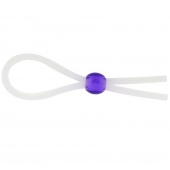 Прозрачное лассо с фиолетовой бусиной SILICONE COCK RING WITH BEAD LAVENDER - NMC - в Пензе купить с доставкой
