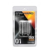 Прозрачная насадка с шипами STAY HARD COCK SLEEVE 01 CLEAR - Blush Novelties - в Пензе купить с доставкой