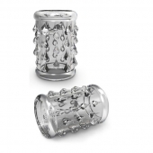 Прозрачная насадка с капельками STAY HARD COCK SLEEVE 05 CLEAR - Blush Novelties - в Пензе купить с доставкой