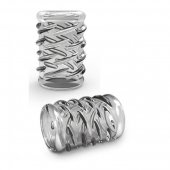 Прозрачная насадка с объёмными чёрточками STAY HARD COCK SLEEVE 06 CLEAR - Blush Novelties - в Пензе купить с доставкой