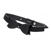 Черный кожаный чокер с бабочкой - Pecado - купить с доставкой в Пензе