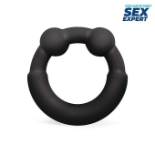 Черное эрекционное силиконовое кольцо - Sex Expert - в Пензе купить с доставкой