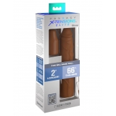 Коричневая насадка на член 2  Silicone X-tension - 20,3 см. - Pipedream - в Пензе купить с доставкой