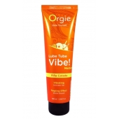Гель с эффектом вибрации Lube Tube Vibe Medium Pina Colada - 100 мл. - ORGIE - купить с доставкой в Пензе