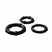 Набор из 3 черных эрекционных колец Babooom Ring Set - Adrien Lastic - в Пензе купить с доставкой