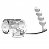 Прозрачная насадка на пенис и мошонку с анальным стимулятором Rilley - Baile - в Пензе купить с доставкой